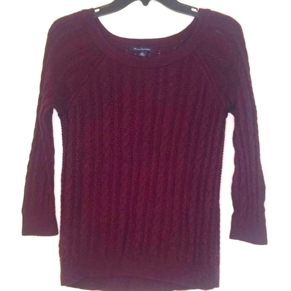 AE American Eagle Outfitters Maroon Sweater Size Small